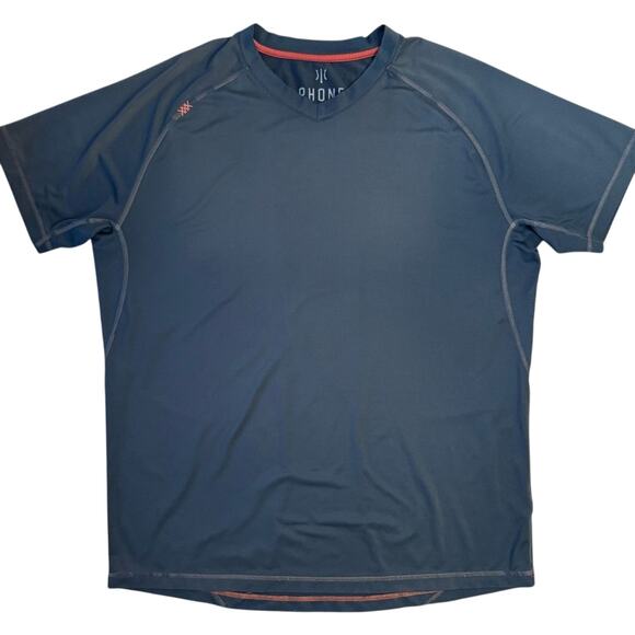 Rhone Men’s AG47 Silver Tech Short Sleeve Shirt Gray Athletic Fitness Size 2XL - Picture 1 of 8